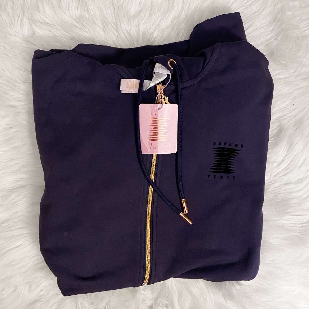 NWT Savage X Fenty Hooded Onsie - Blue - Small